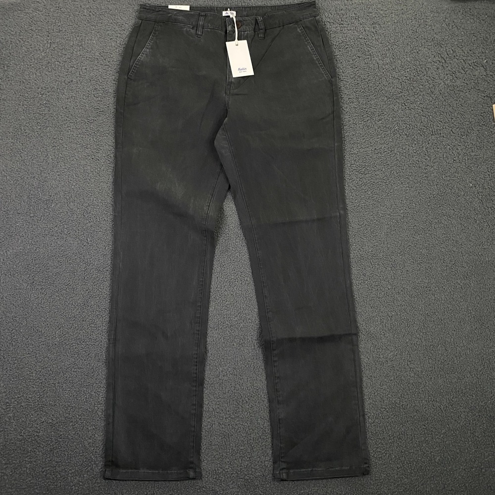 Katin Corey Pant Mens 32x32 Slim Straight Chino Cotton Stretch Black Wash Gray